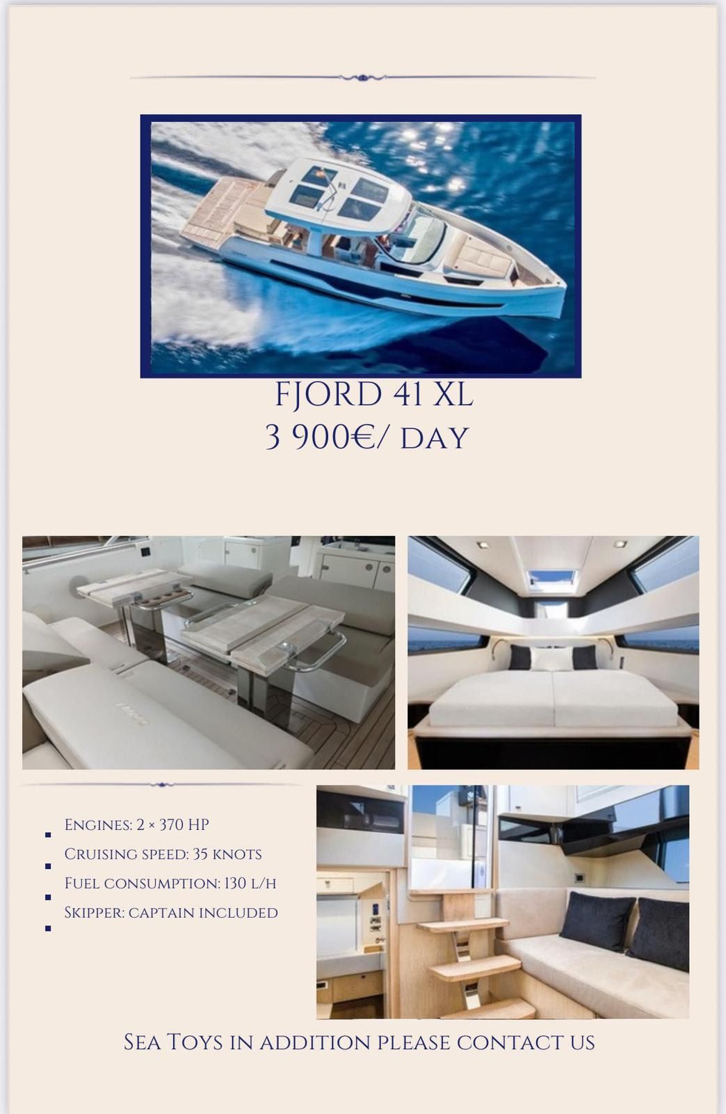 2021 FJORD 41 XL — en alquiler — Saint Tropez, France — photo 1 of 1
