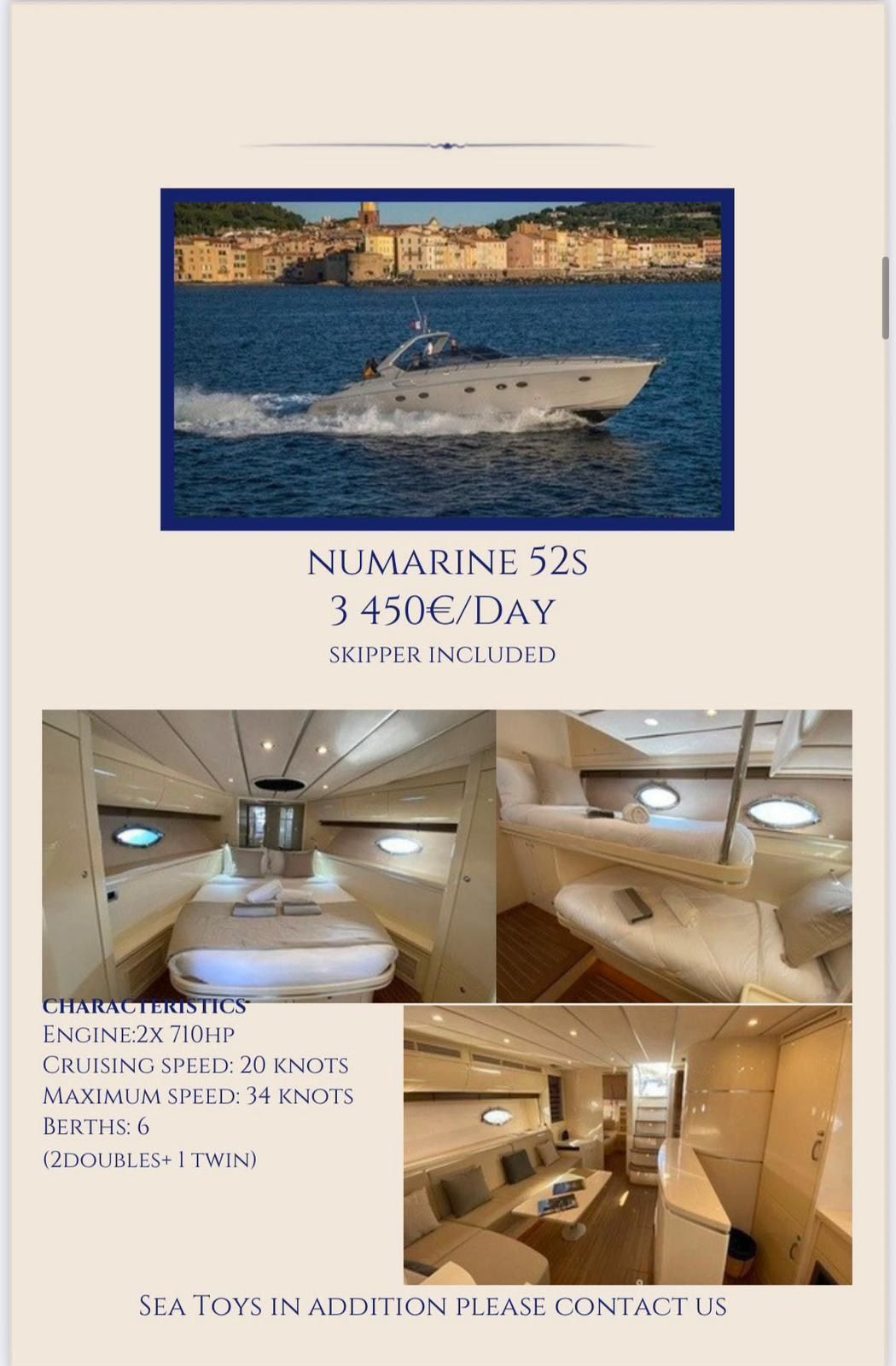2005 Numarine 52S — te huur — Saint Tropez, France — photo 1 of 1