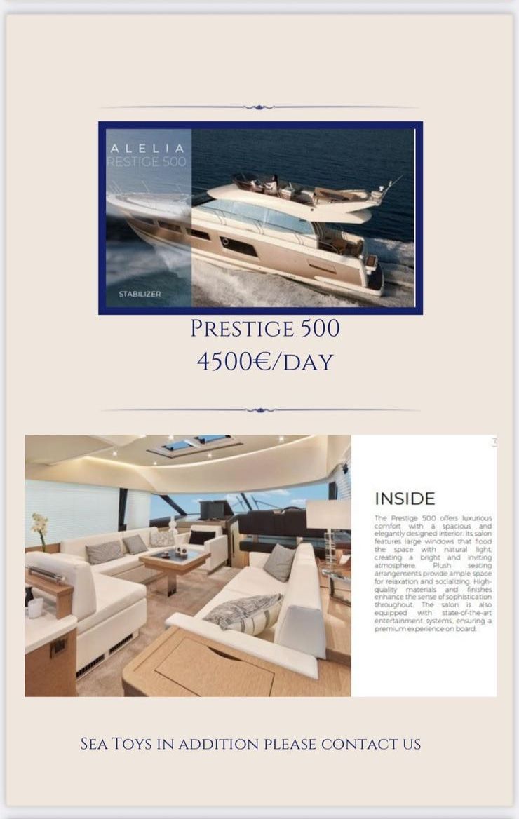 2011 Prestige 500 — te huur — Saint Tropez, France — photo 1 of 1