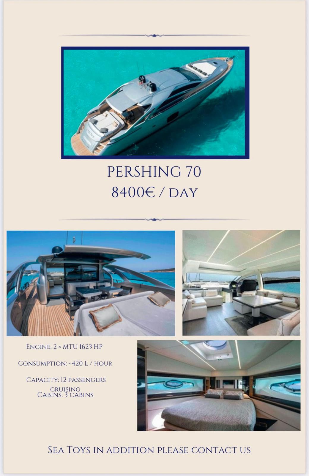 2020 Pershing 70 — na czarter — Saint Tropez, France — photo 1 of 1