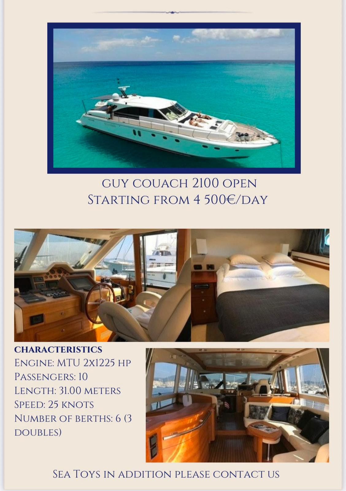 2000 Guy Couach 2100 Open — te huur — Saint Tropez, France — photo 1 of 1