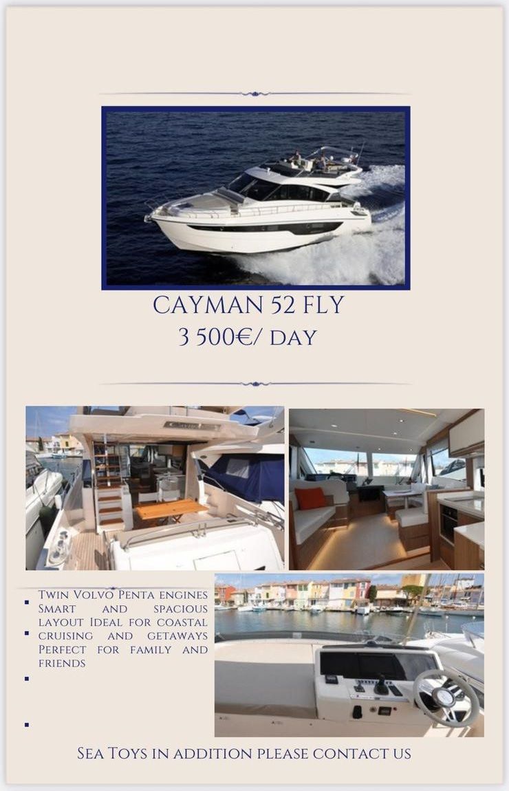 2019 Cayman 52 Fly — na czarter — Saint Tropez, France — photo 1 of 1